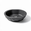 Black stone kitchen sink with geometric design 30 x 30 x 10cm